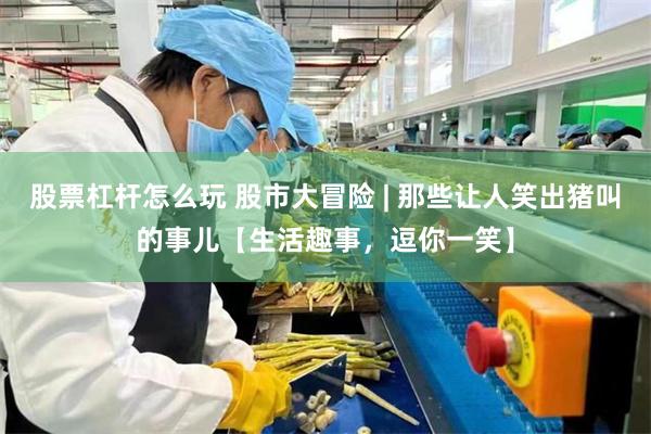 股票杠杆怎么玩 股市大冒险 | 那些让人笑出猪叫的事儿【生活趣事，逗你一笑】