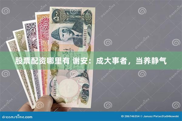 股票配资哪里有 谢安：成大事者，当养静气